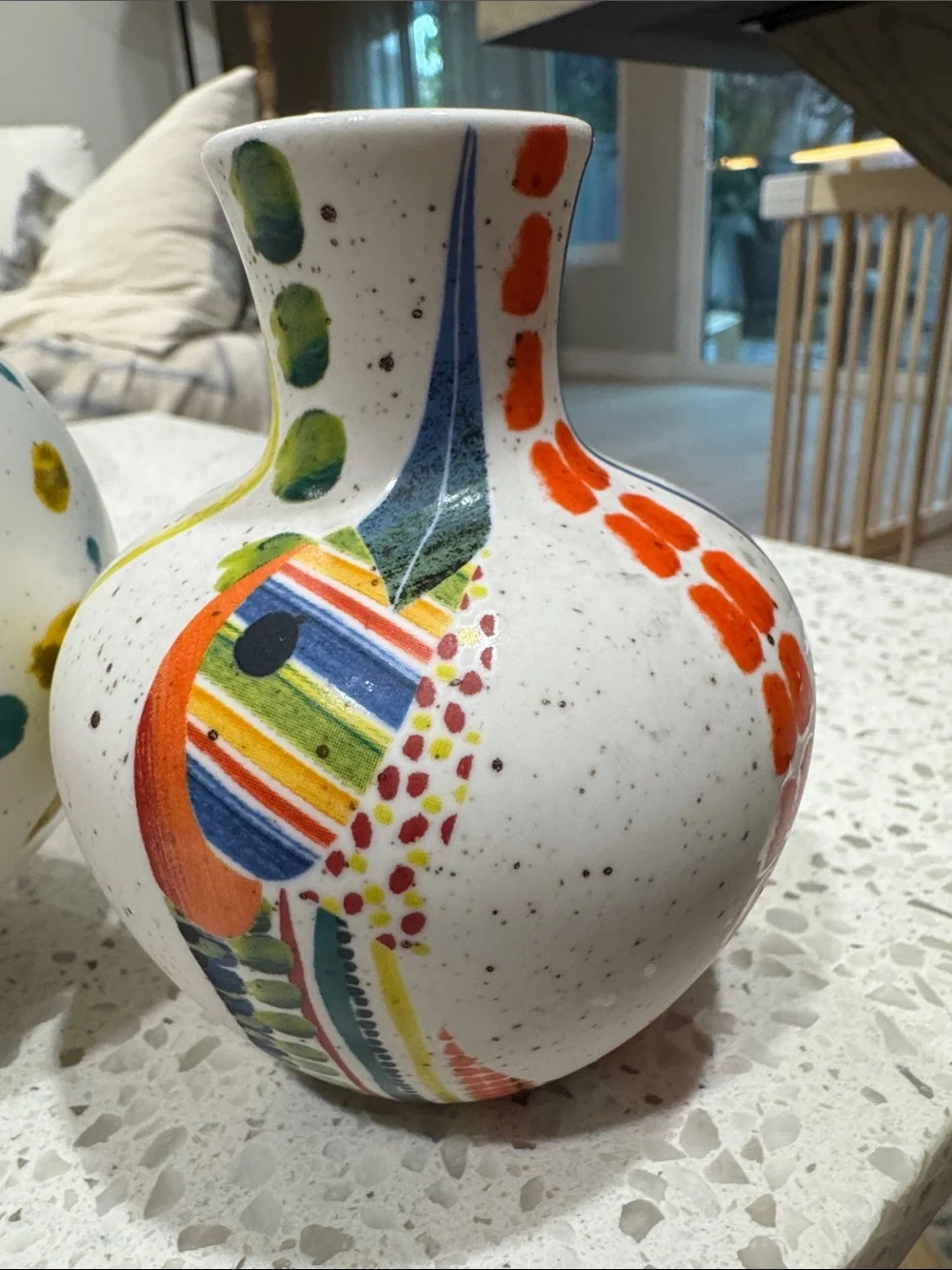 Anthropologie- White Ceramic Decorative Vases with Beautiful Bird Accents
